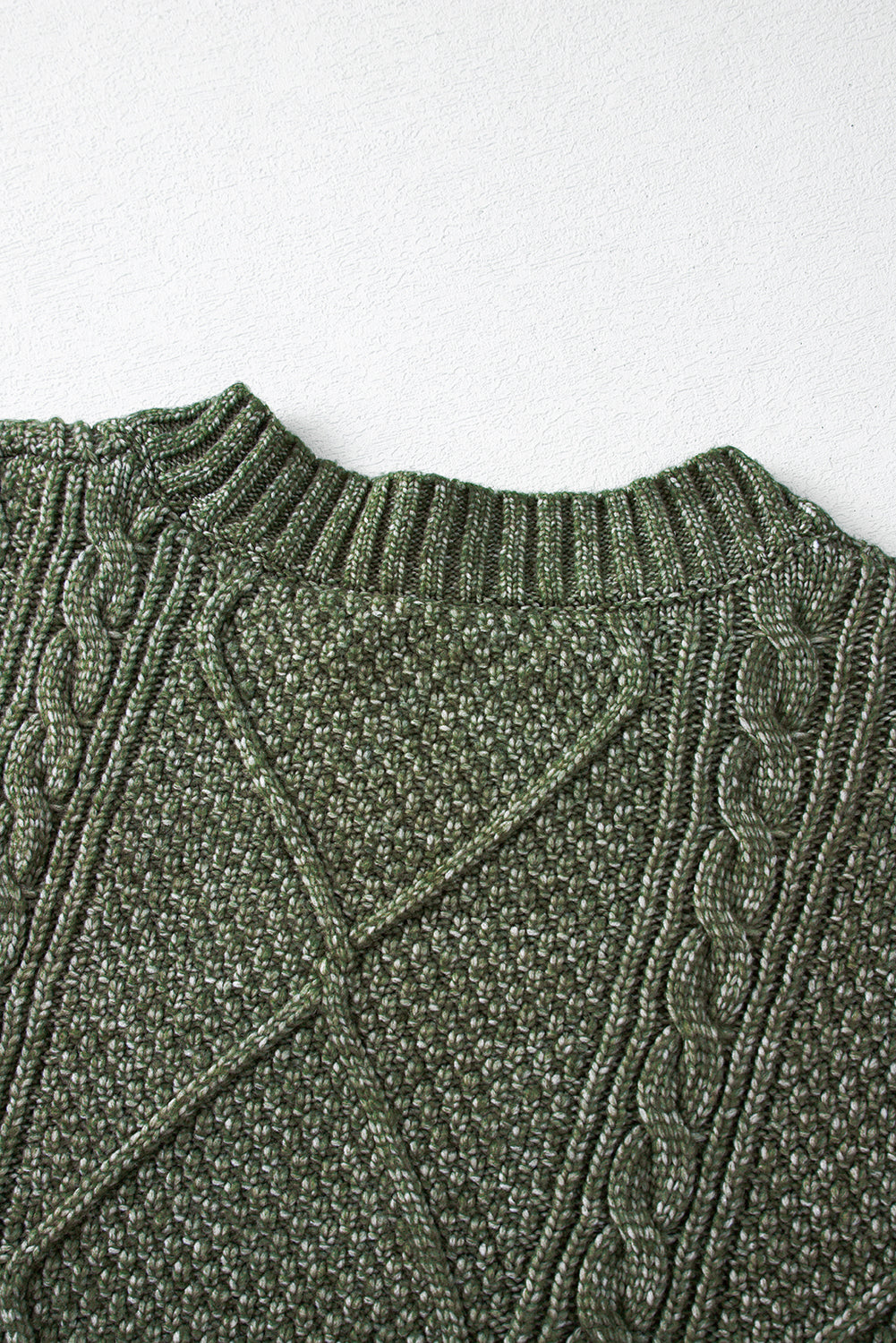 Outform Black Twist Cable Knit Drop Shoulder Loose Fit Sweater Dress