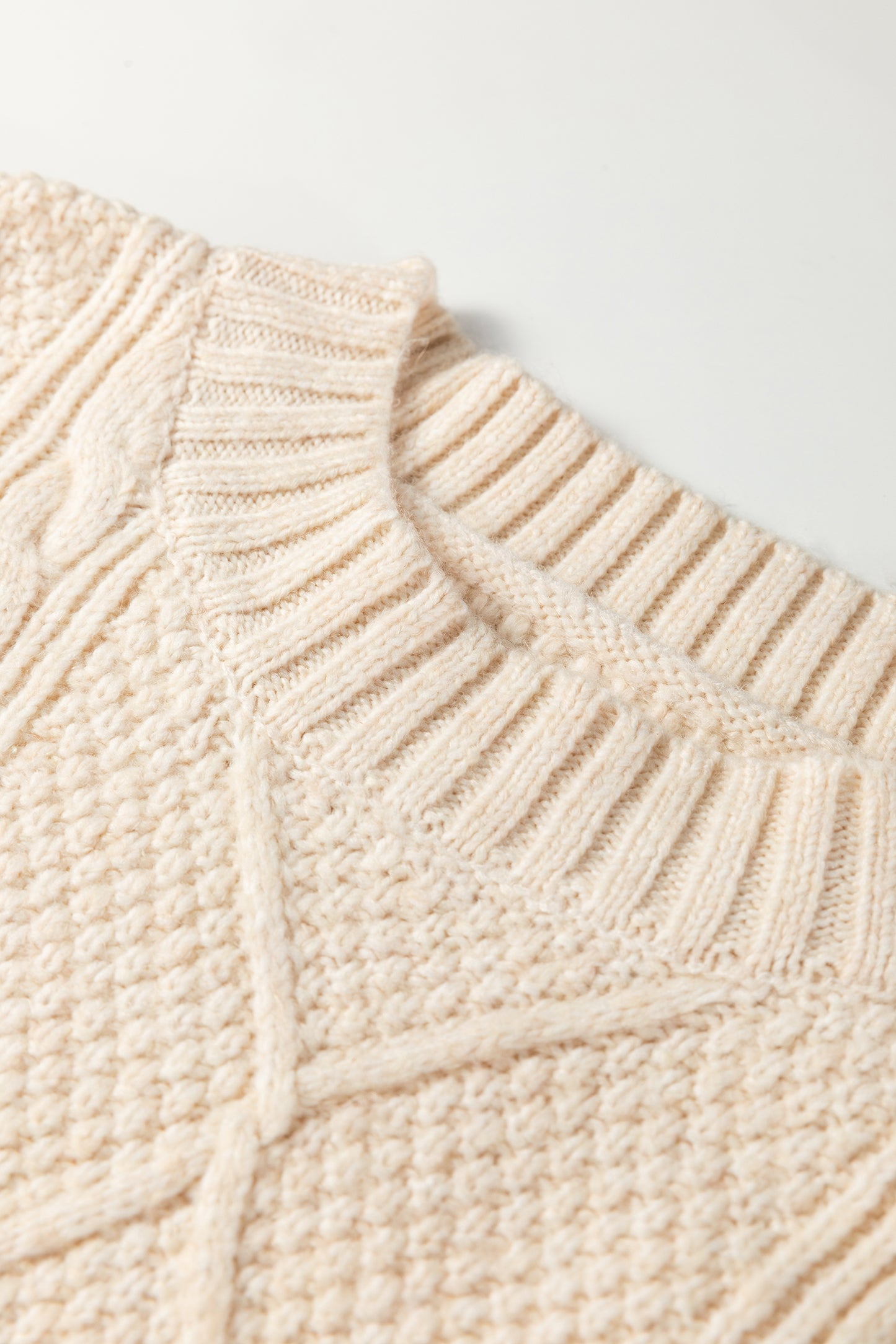 Outform Black Twist Cable Knit Drop Shoulder Loose Fit Sweater Dress