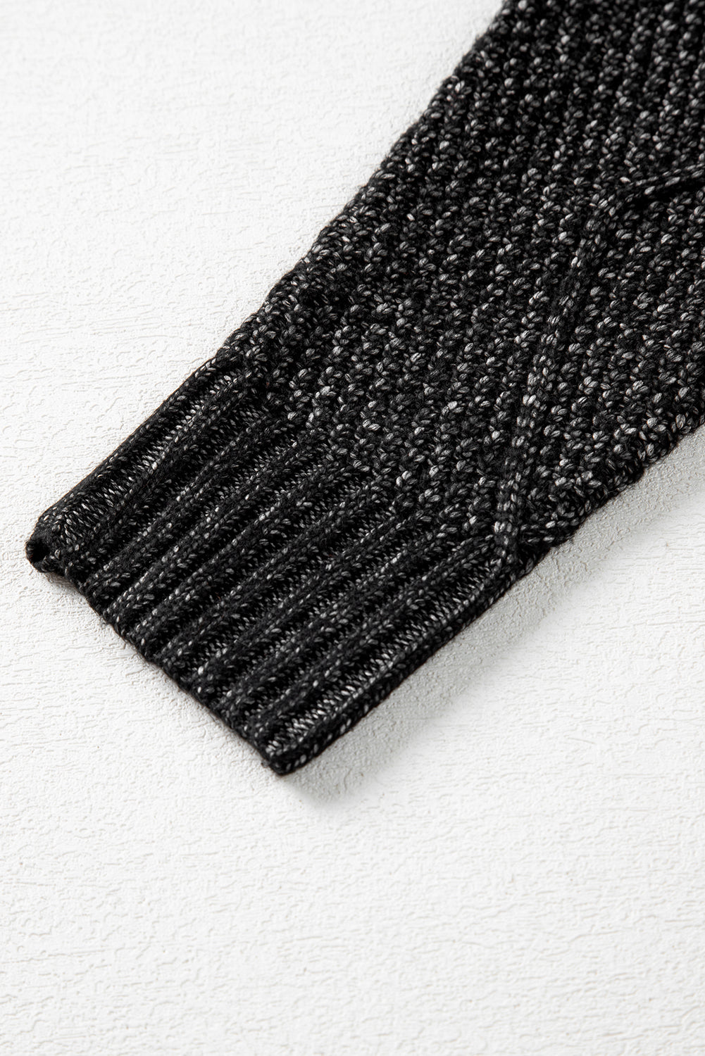 Outform Black Twist Cable Knit Drop Shoulder Loose Fit Sweater Dress