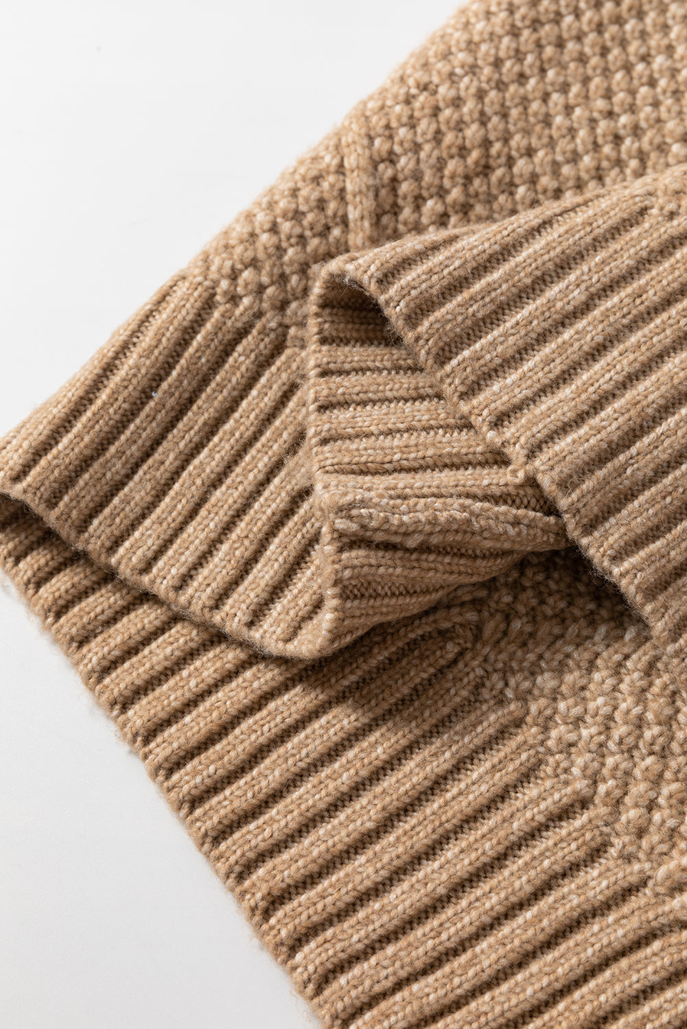 Outform Black Twist Cable Knit Drop Shoulder Loose Fit Sweater Dress