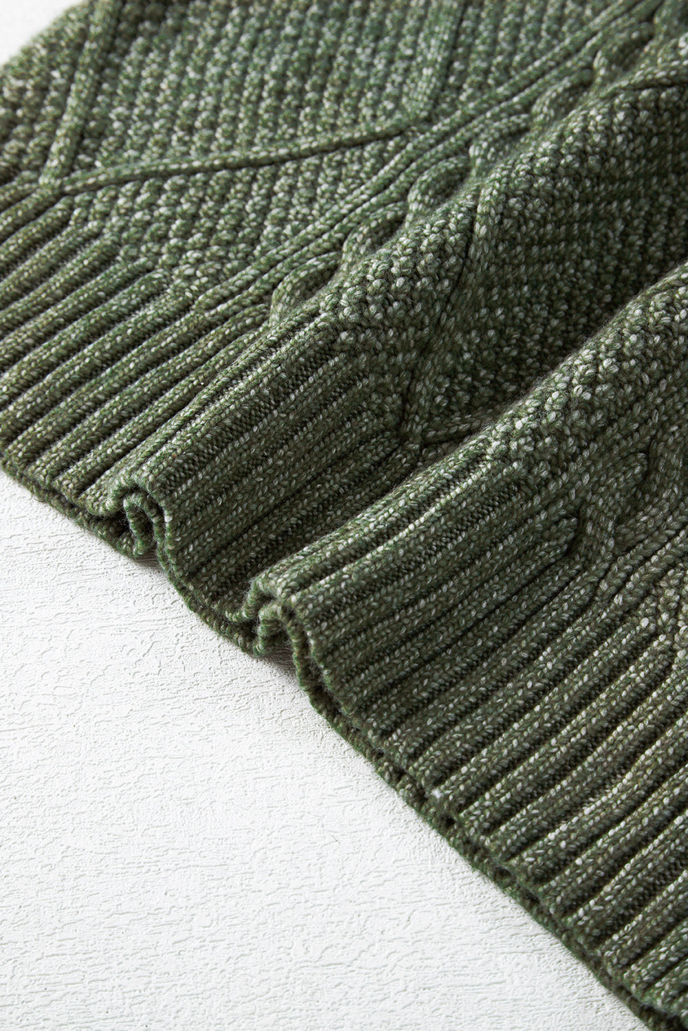 Outform Black Twist Cable Knit Drop Shoulder Loose Fit Sweater Dress
