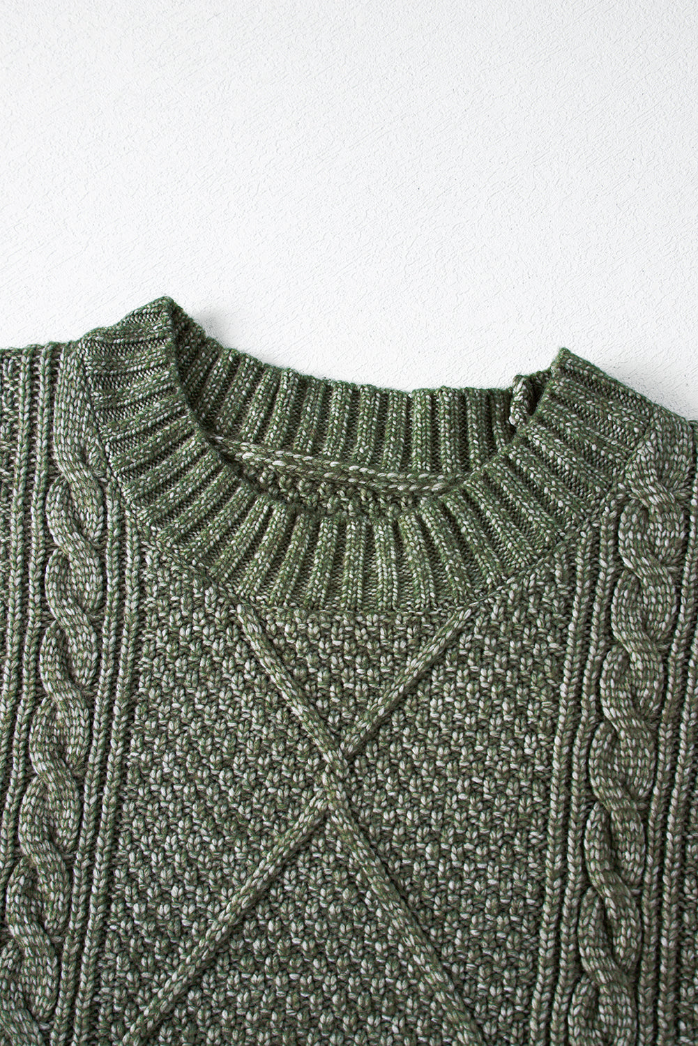 Outform Black Twist Cable Knit Drop Shoulder Loose Fit Sweater Dress