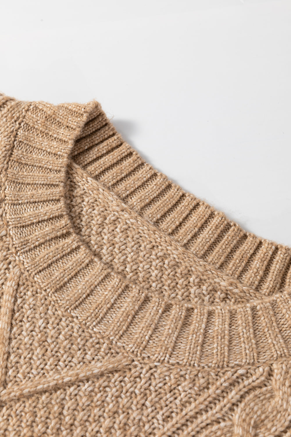 Outform Black Twist Cable Knit Drop Shoulder Loose Fit Sweater Dress