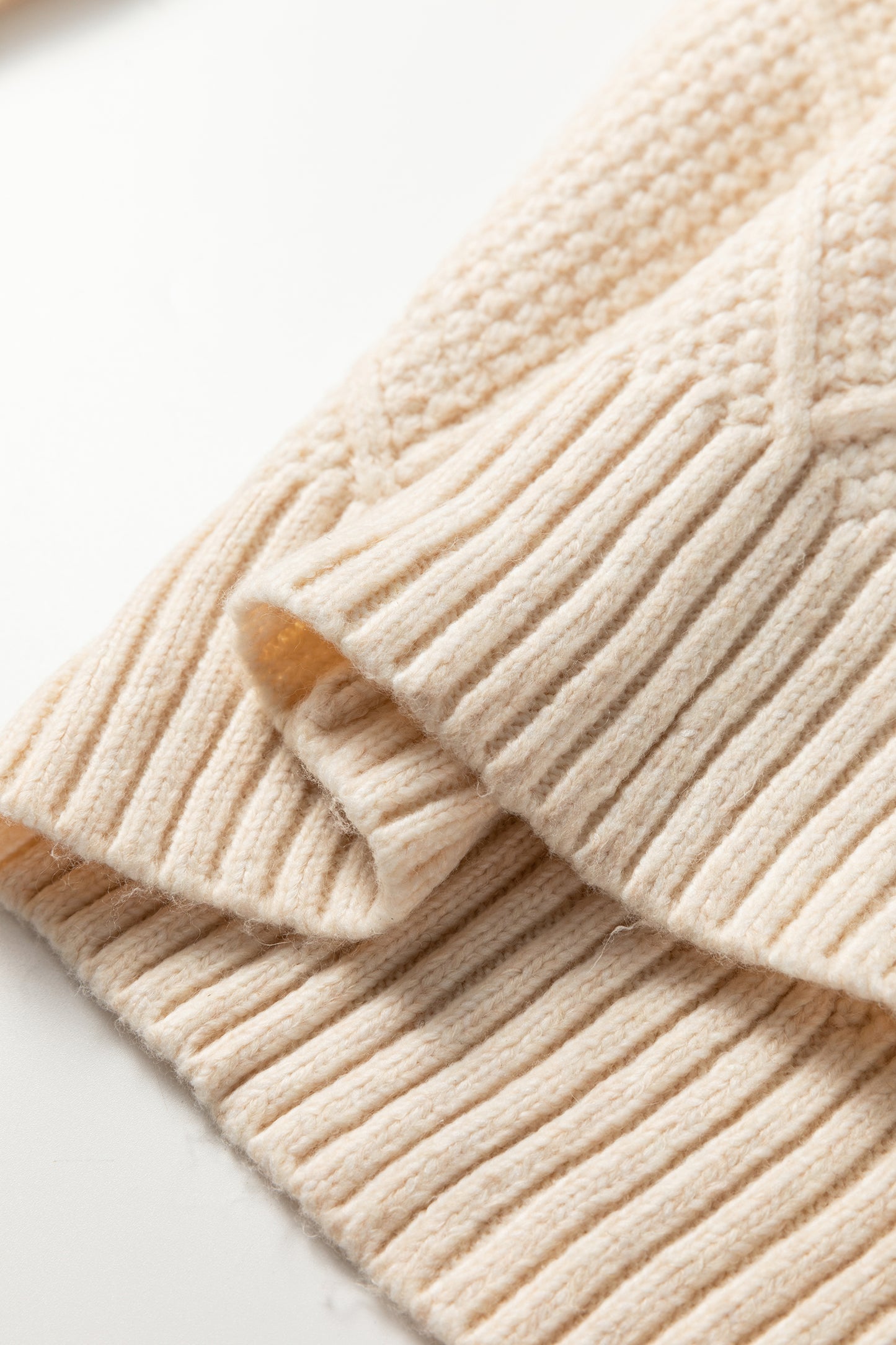 Outform Black Twist Cable Knit Drop Shoulder Loose Fit Sweater Dress